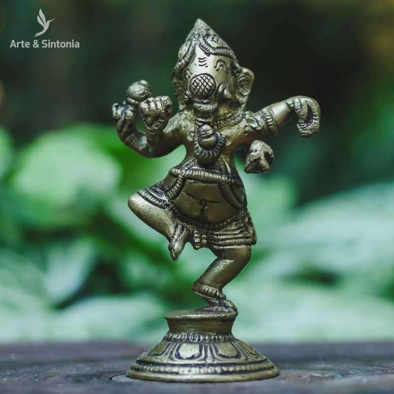 BRASS DANCING GANESHA STATUE - Zen Traditions