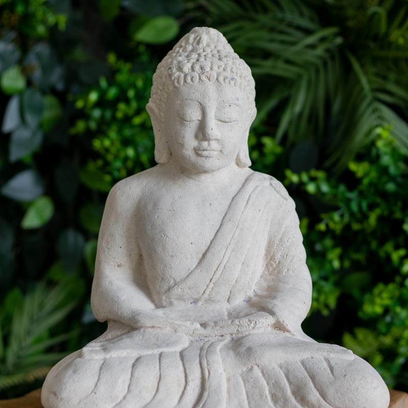 estatua escultura buda cimento artesanato zen budismo jardim casa decoracao design feng shui comprar loja artesintonia 