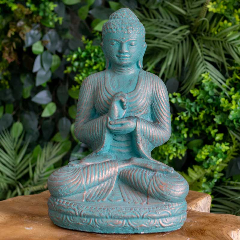 estatua escultura buda cimento artesanato zen budismo jardim casa decoracao design feng shui comprar loja artesintonia 