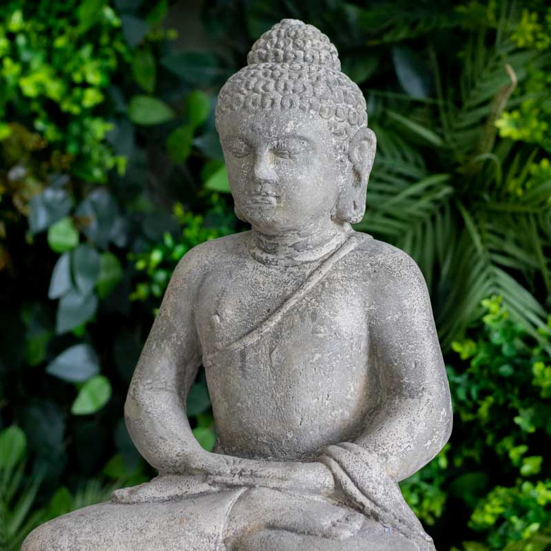 estatua escultura buda cimento artesanato zen budismo jardim casa decoracao design feng shui comprar loja artesintonia 