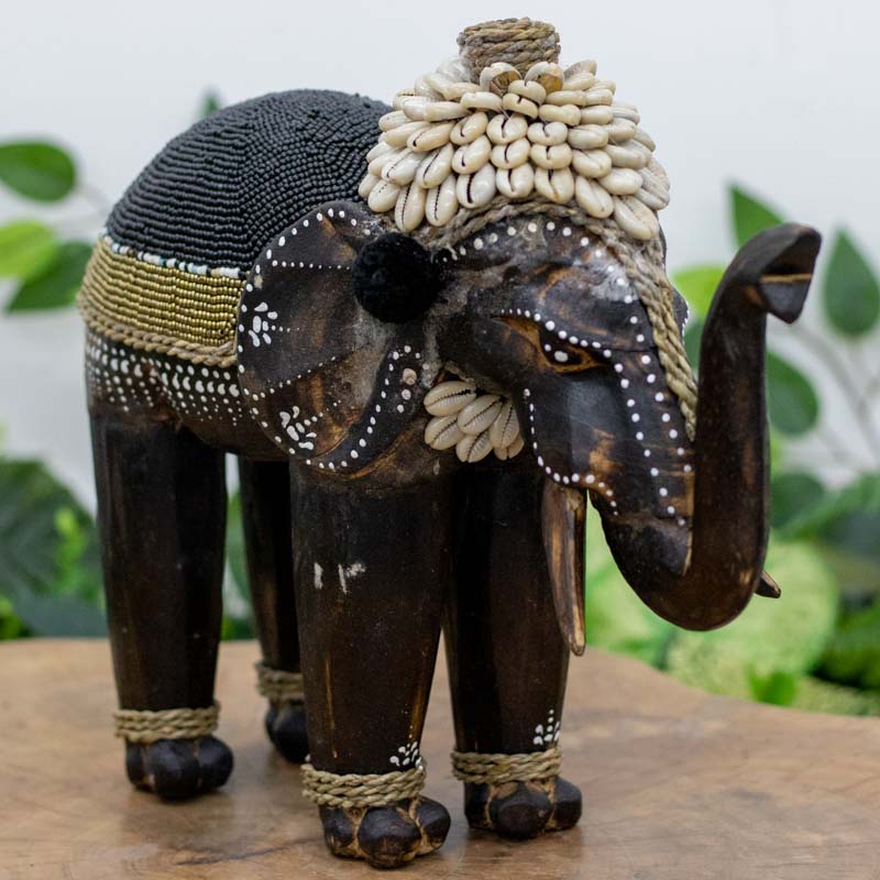 elefante madeira artesanato micangas buzios artesanato bali indonesia  simbolo abundancia prosperidade decoracao casa ambientes decor home comprar loja artesintonia 