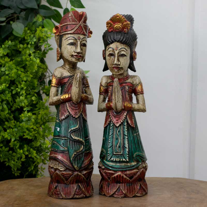 rama sita casal mitologia bal balinesa balines arte artesanato handmade madeira entalhada decor decoration decorativo