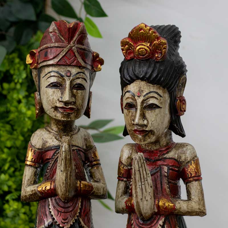 rama sita casal mitologia bal balinesa balines arte artesanato handmade madeira entalhada decor decoration decorativo