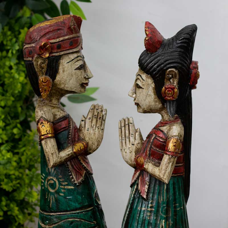 rama sita casal mitologia bal balinesa balines arte artesanato handmade madeira entalhada decor decoration decorativo