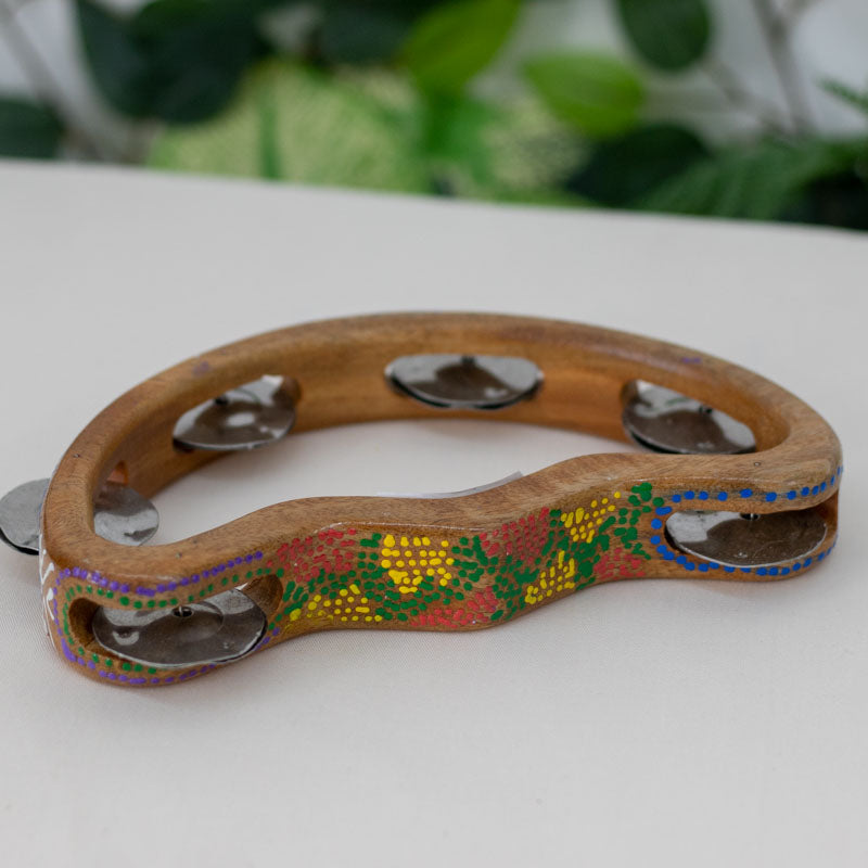 handmade suar wood natural tambourine wooden percussion music instrument handcrafted pandeiro