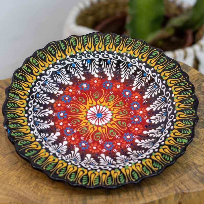 prato ceramica turca pintura artesanal mandala decorativa núcleos cultura tradicao turquia loja artesintonia 01