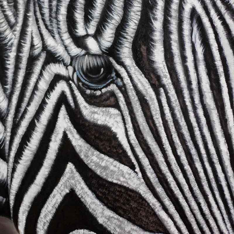 tela quadro pintura decoracao parede animal zebra preto branco design interiores detalhes realismo bali indonesia comprar loja artesintonia