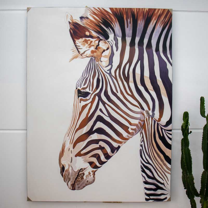 tela quadro pintura decoracao parede animal zebra preto branco design interiores detalhes realismo bali indonesia comprar loja artesintonia