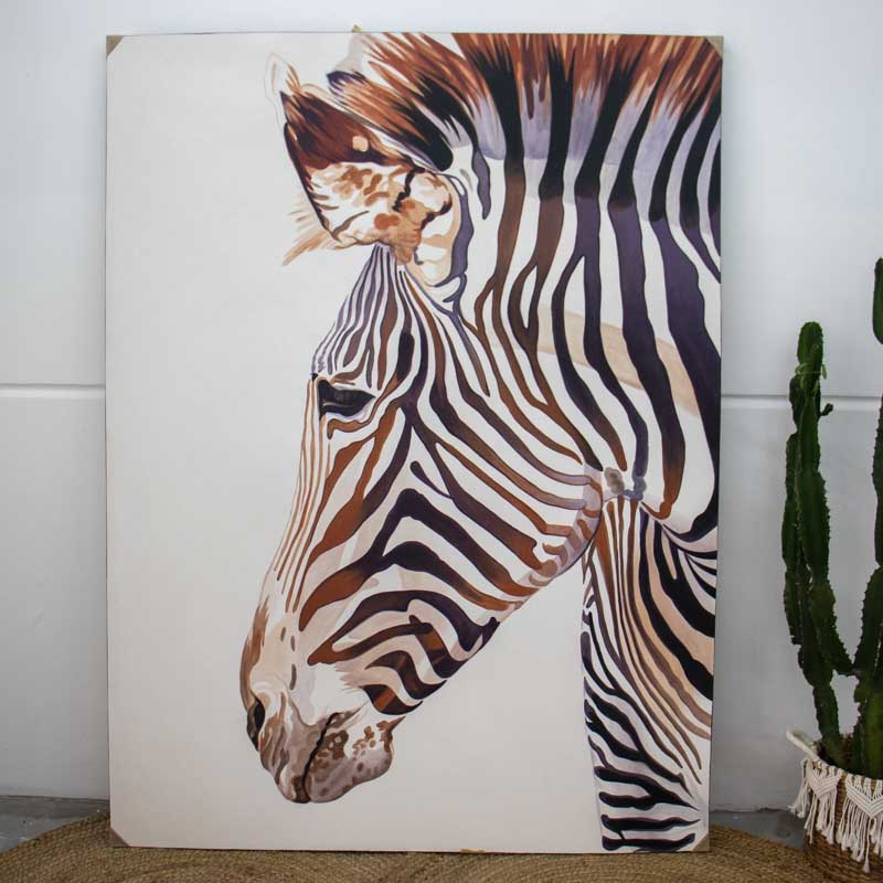 tela quadro pintura decoracao parede animal zebra preto branco design interiores detalhes realismo bali indonesia comprar loja artesintonia