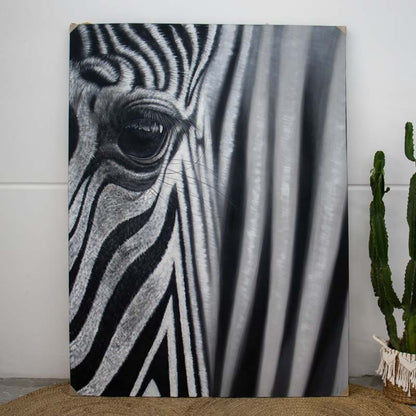 tela quadro pintura decoracao parede animal zebra preto branco design interiores detalhes realismo bali indonesia comprar loja artesintonia