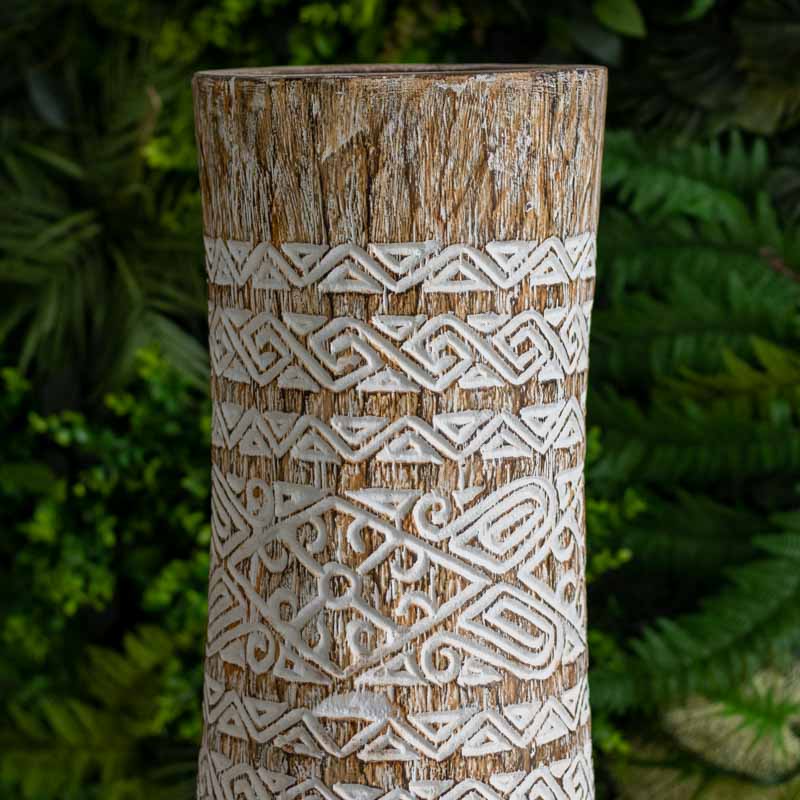 vasos madeira etnicos entalhado palmeira artesanato bali indonesia decoracao casa jardim design interiores comprar loja artesintonia