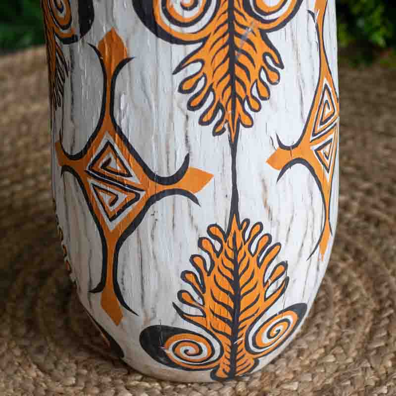 vasos madeira etnicos pintados palmeira artesanato bali indonesia decoracao casa jardim design interiores comprar loja artesintonia