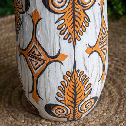 vasos madeira etnicos pintados palmeira artesanato bali indonesia decoracao casa jardim design interiores comprar loja artesintonia