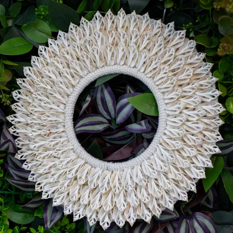 colar decorativo branco home decor decoracao boho artesanal artesanato bali indonesia artesintonia