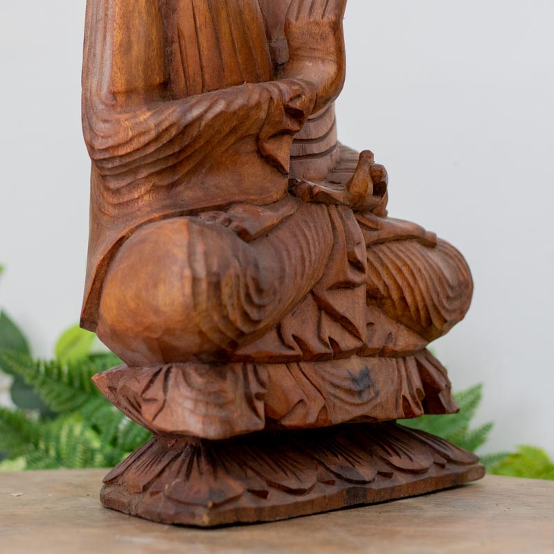 escultura buda madeira buddha decorativo home decor decoracao zen budista arte bali indonesia artesintonia 