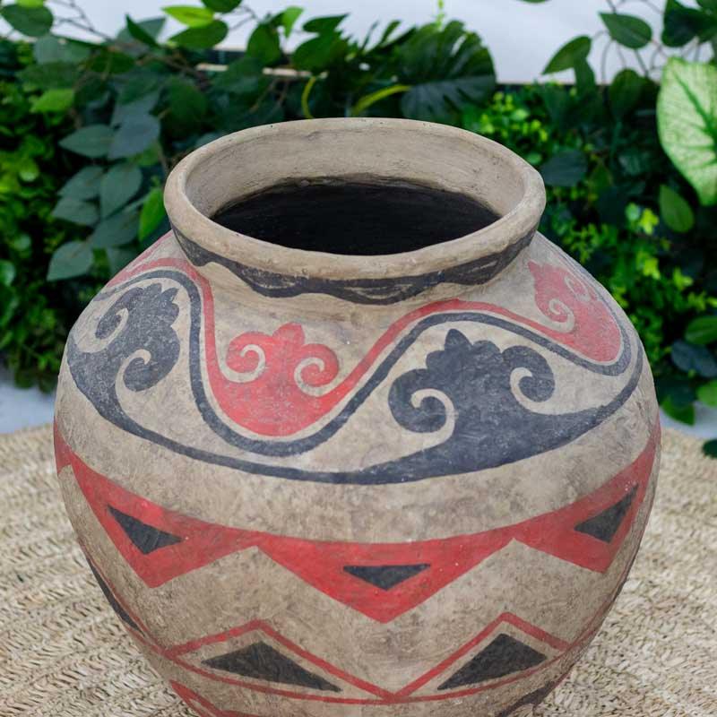 vaso ceramica bali indonesia artesanato etnico decoracao jadim home decor casa pintura natural design boho decor comprar rustico loja artesintonia 