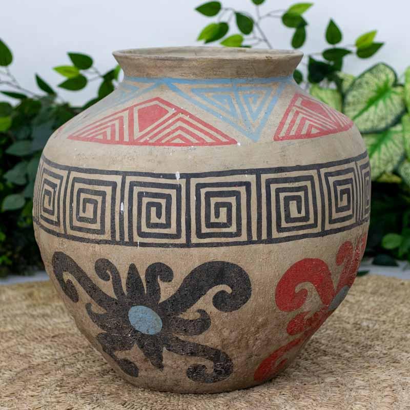 vaso ceramica bali indonesia artesanato etnico decoracao jadim home decor casa pintura natural design boho decor comprar rustico loja artesintonia 