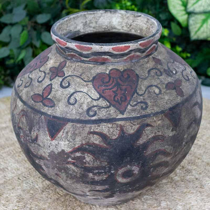 vaso ceramica bali indonesia artesanato etnico decoracao jadim home decor casa pintura natural design boho decor comprar rustico loja artesintonia 