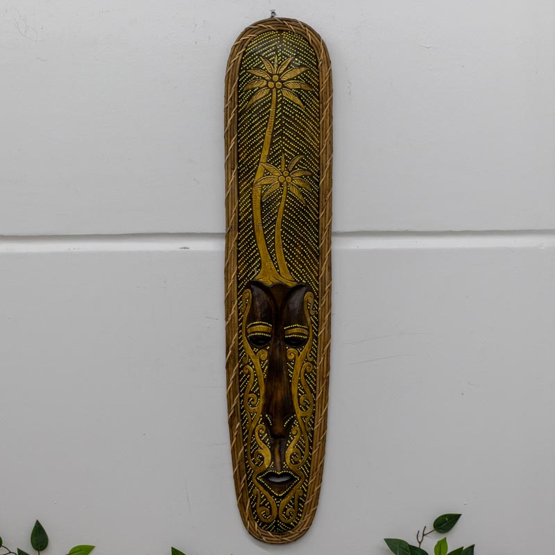 mascara decorativa borneo elementos bali indonesia madeira albizia rattan artesanato cultura tradicao loja artesintonia 05