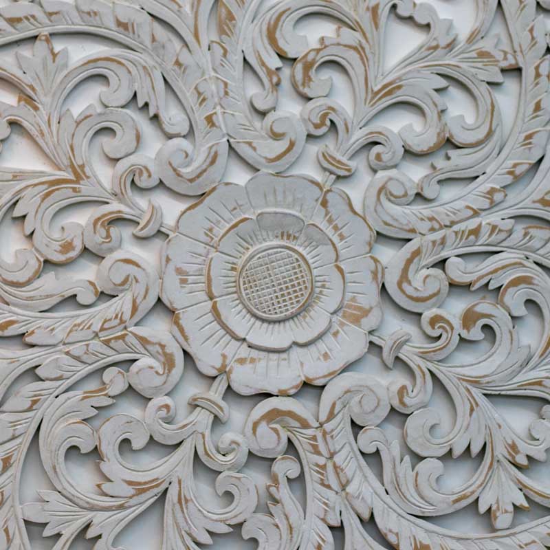 mandala floral artesanal entalhada mdf decoracao parede bali indonesia design interiores casa ambientes zen loja artesintonia