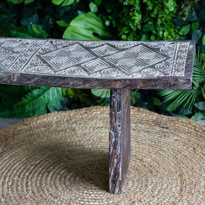 banco madeira entalhado etnico timor bali indonesia decracao rustico artesanato design interiores comprar loja artesintonia