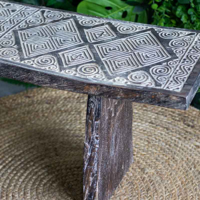 banco madeira entalhado etnico timor bali indonesia decracao rustico artesanato design interiores comprar loja artesintonia