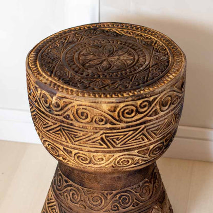 mesa madeira rustica artesanal entalhada etnico bali timor decoracao design interiores estilo balines decor home casa comprar loja artesintonia