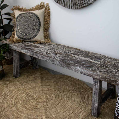 banco madeira entalhado etnico timor bali indonesia decracao rustico artesanato design interiores comprar loja artesintonia