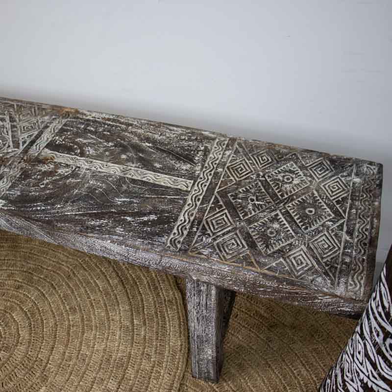 banco madeira entalhado etnico timor bali indonesia decracao rustico artesanato design interiores comprar loja artesintonia