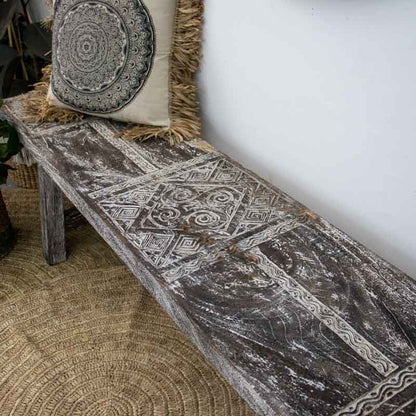 banco madeira entalhado etnico timor bali indonesia decracao rustico artesanato design interiores comprar loja artesintonia