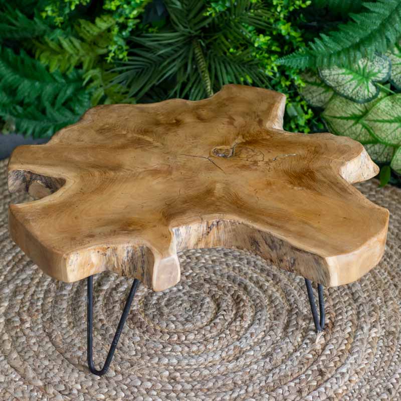 mesa centro madeira rustica tronco arvore teca resistente artesanato bali indonesia decoracao sala casa varanda design interiores comprar loja artesintonia 