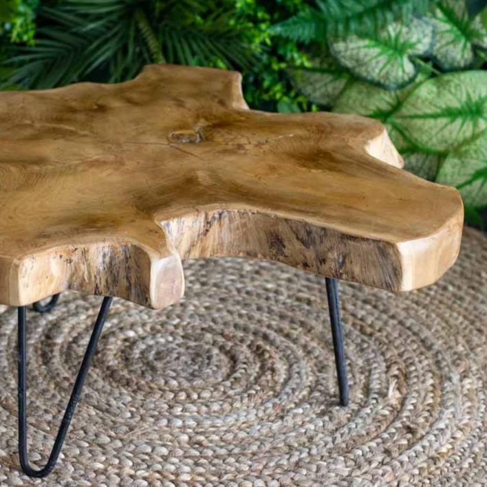 mesa centro madeira rustica tronco arvore teca resistente artesanato bali indonesia decoracao sala casa varanda design interiores comprar loja artesintonia 