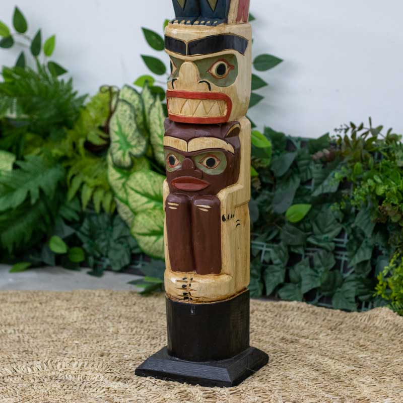 totem vermelho artesanal toteismo decorativo artesanal artesanato bali indonesia home decor madeira aborigene primitivo artesintonia 1