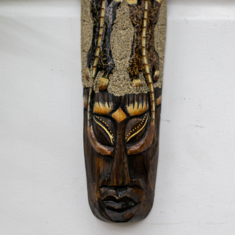 mascara carranca decorativa madeira areia jateada geckos lagarto bali indonesia areita jateada artesintonia 1