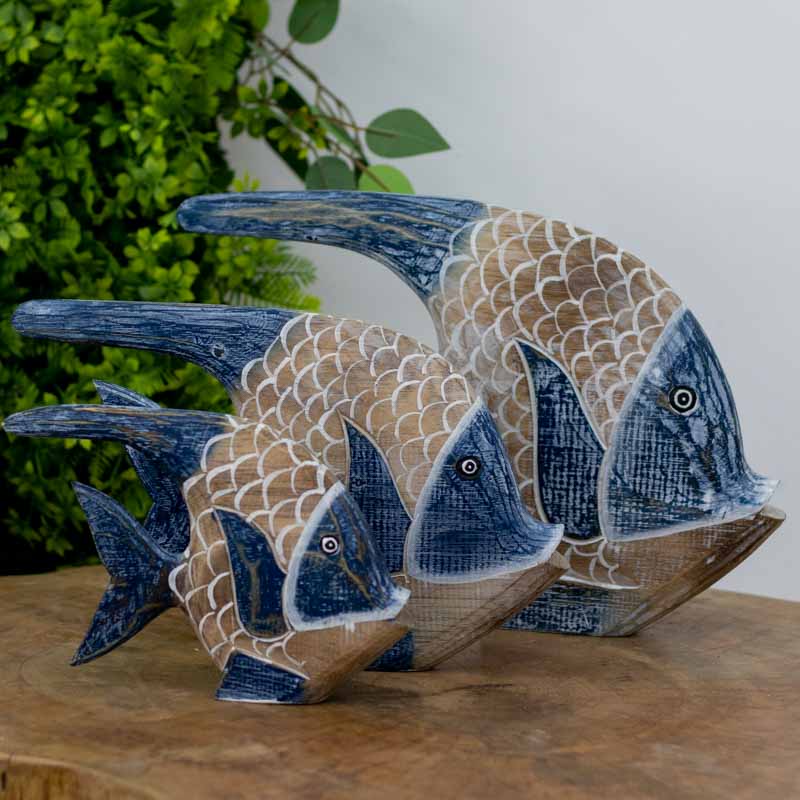 peixe madeira pátina trio objeto decorativo home decoration fish bali indonésia loja comprar artesintonia