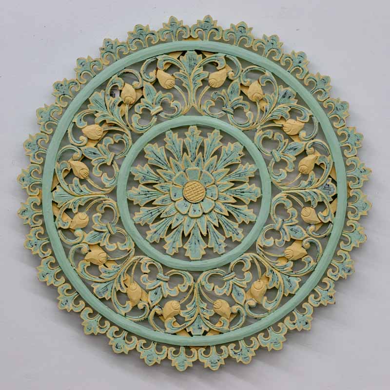 mandala antik pastel decoracao paredes balinesa indonesia objetos decorativos wall decoration carved