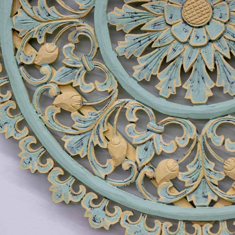 mandala antik pastel decoracao paredes balinesa indonesia objetos decorativos wall decoration carved