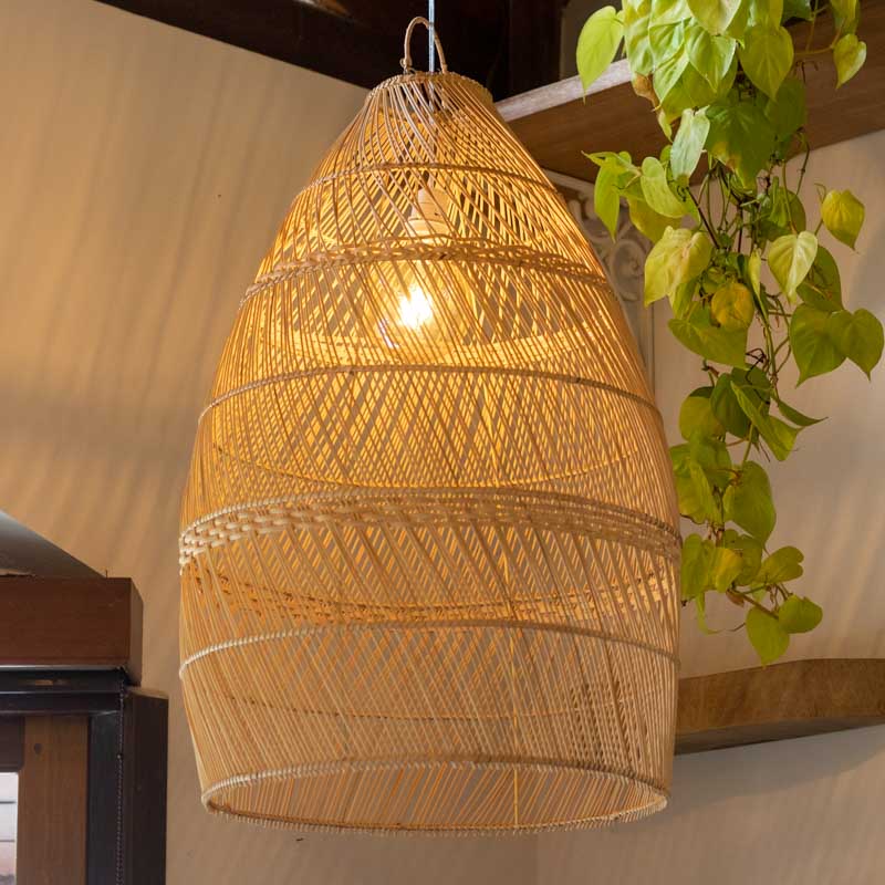 luminária teto rattan fibra natural decoração ferrugem boho elegância design bali indonésia artesanato trama loja artesintonia 01