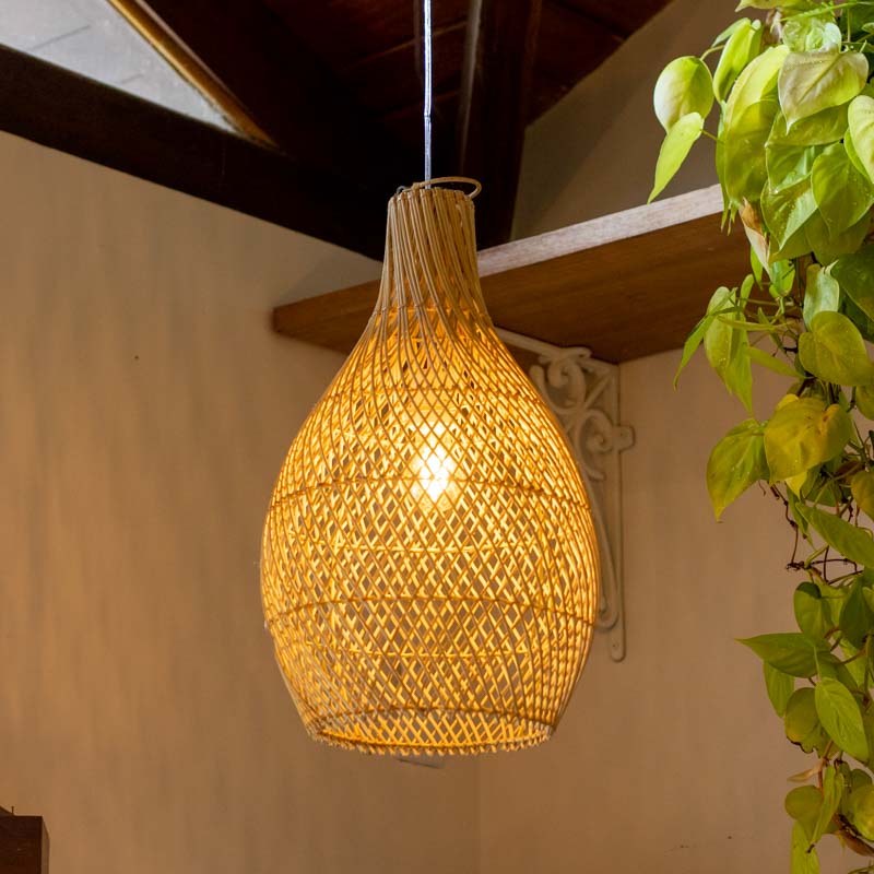 luminária teto rattan fibra natural decoração ferrugem boho elegância design bali indonésia artesanato trama loja artesintonia 01