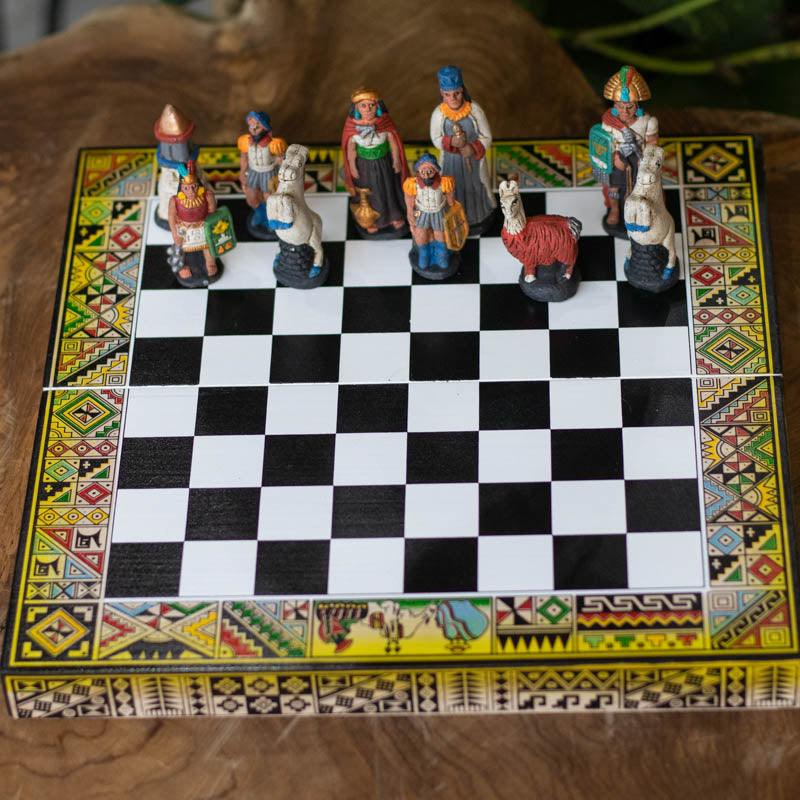 Jogo De Xadrez (tabuleiro) Decoração E Ornamental.Jogo