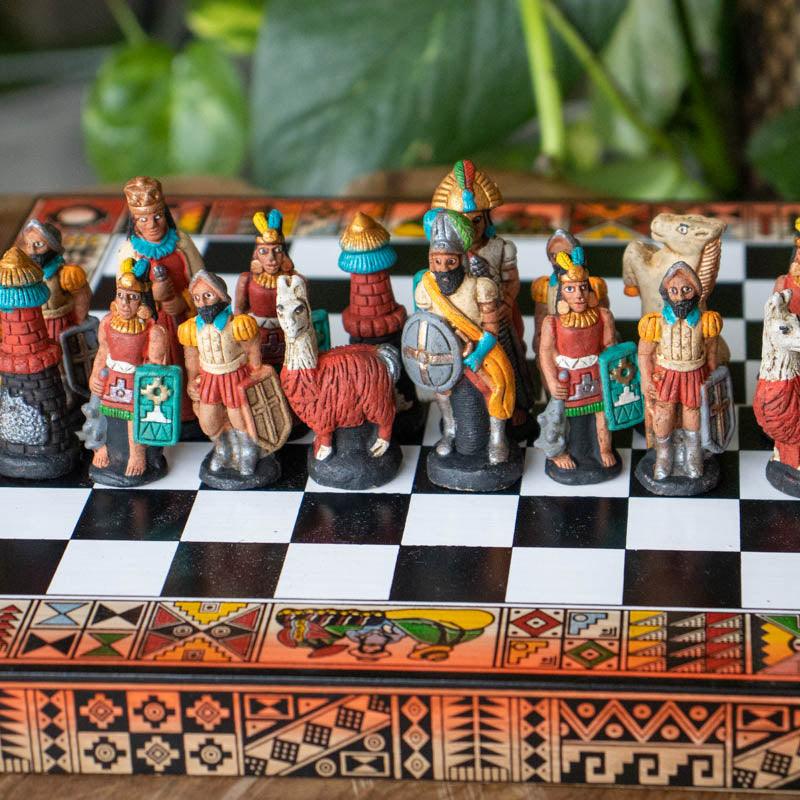 Peças de xadrez no tabuleiro
