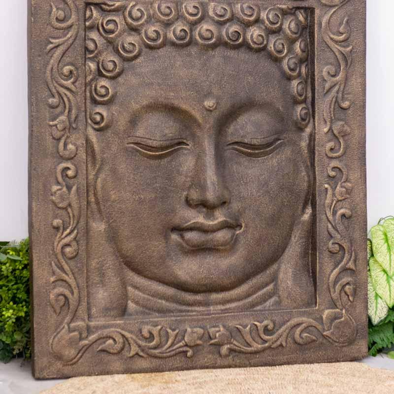 painel tela face buda fibrocimento jardim decoracao bali arte indonesia zen meditacao budismo design interiores feng shui artesanato comprar loja artesintonia