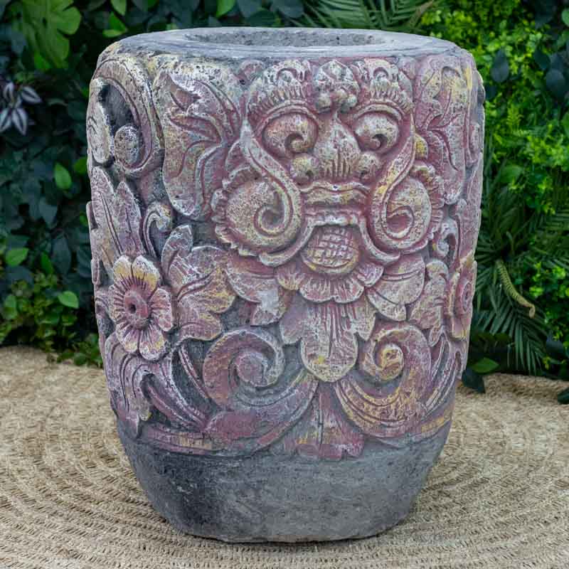 vaso decorativo pedra vulcanica sandstone sand stone arenito garden jardim bali balines zen garden zengarden flor flora floral pedra stone