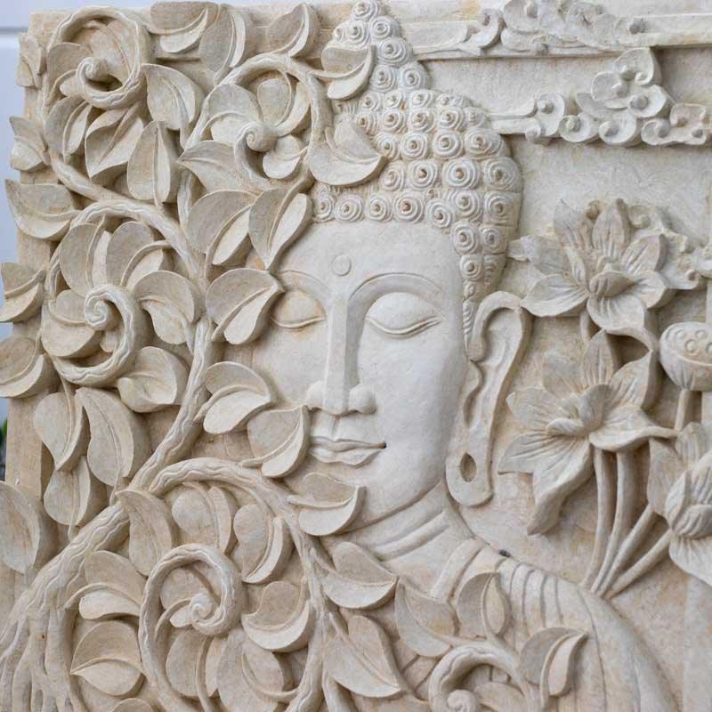 painel tela face buda lime stone jardim decoracao bali arte indonesia zen meditacao budismo design interiores feng shui artesanato comprar loja artesintonia