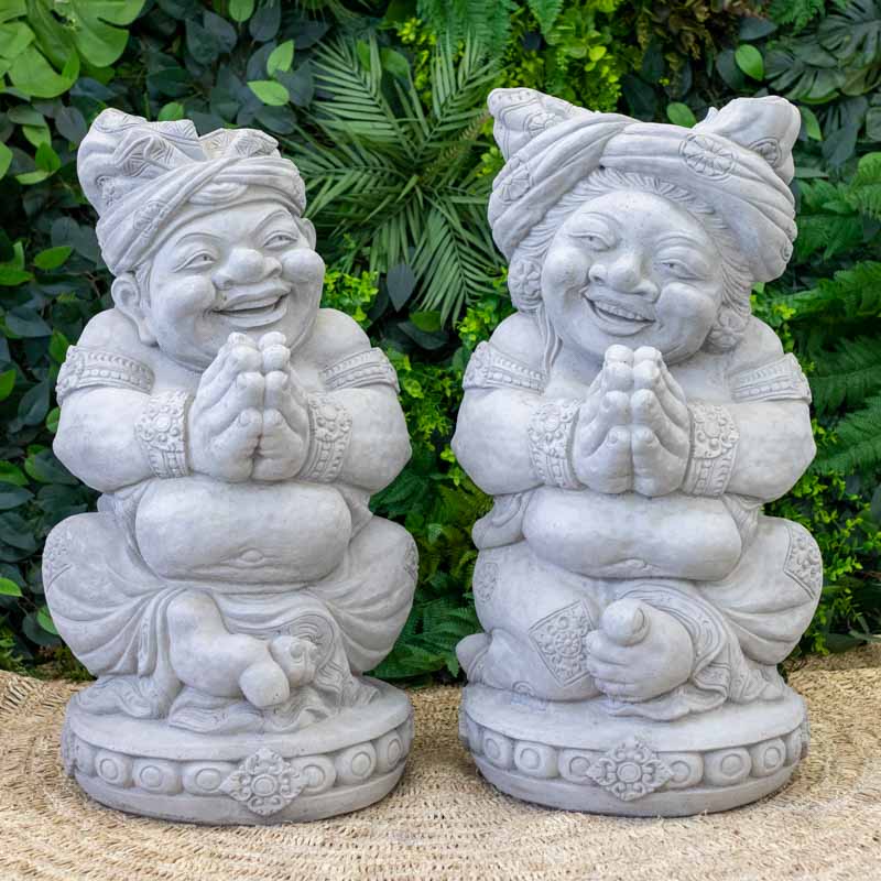 par esculturas lime stone rocha bali bolobolo indonesia decoracao jardim zen garden alegria felicidade saudacao cultura estatuas comprar loja artesintonia 