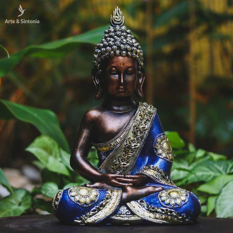 Estatua de Buda de Bronce 25cm - India – Arte & Sintonia